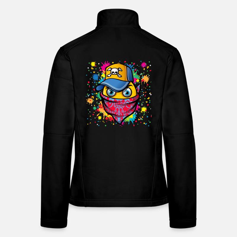 Mask and graffiti - Women's Softshell Jacket - black