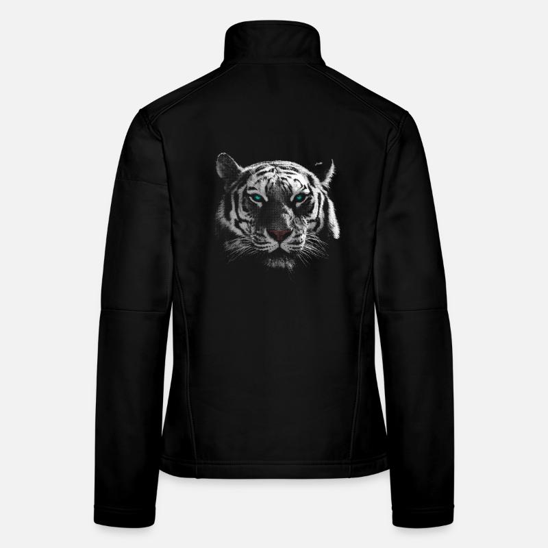 Tigre blanc Veste en tissu softshell Femme
