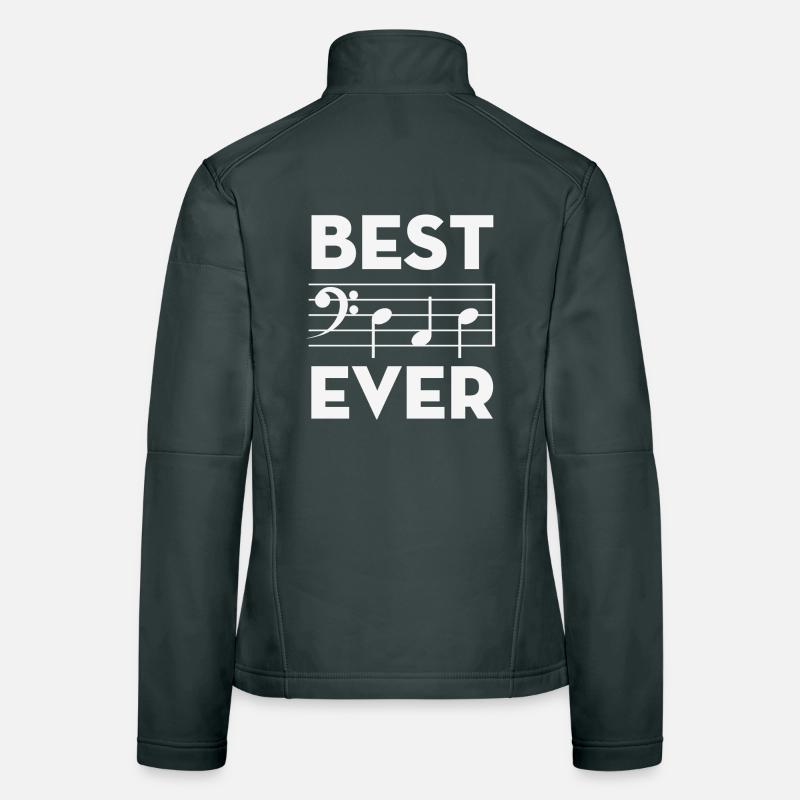 Best Dad Ever Music Note Chords Women's Softshell Jacket