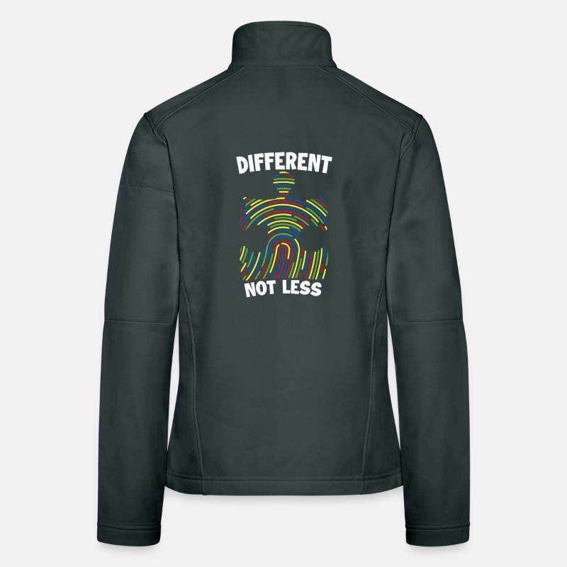 Diffirent Not Less Autism Awarenss Dna Women's Softshell Jacket