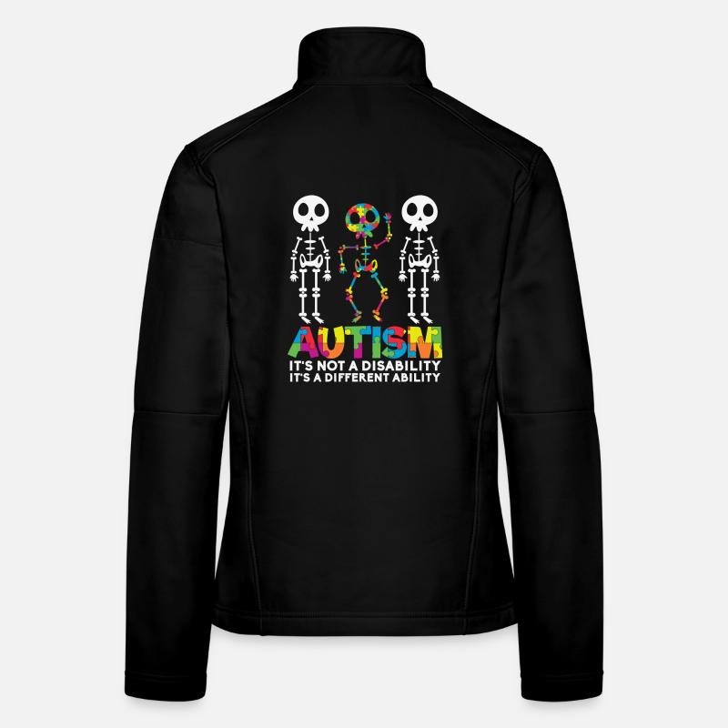 Autismus Es ist kein Behinderungsskelett Frauen Softshelljacke