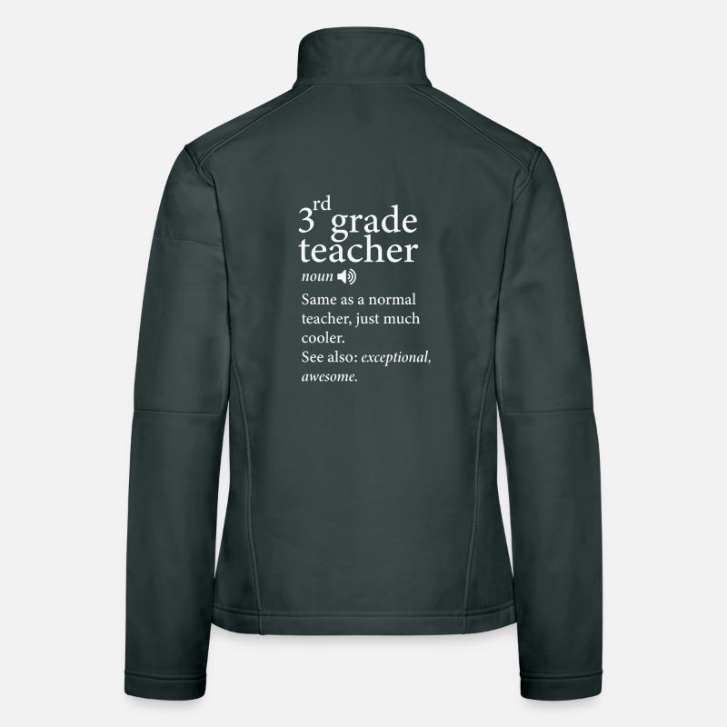 Définition drôle de l’enseignant de 3e année Veste en tissu softshell Femme