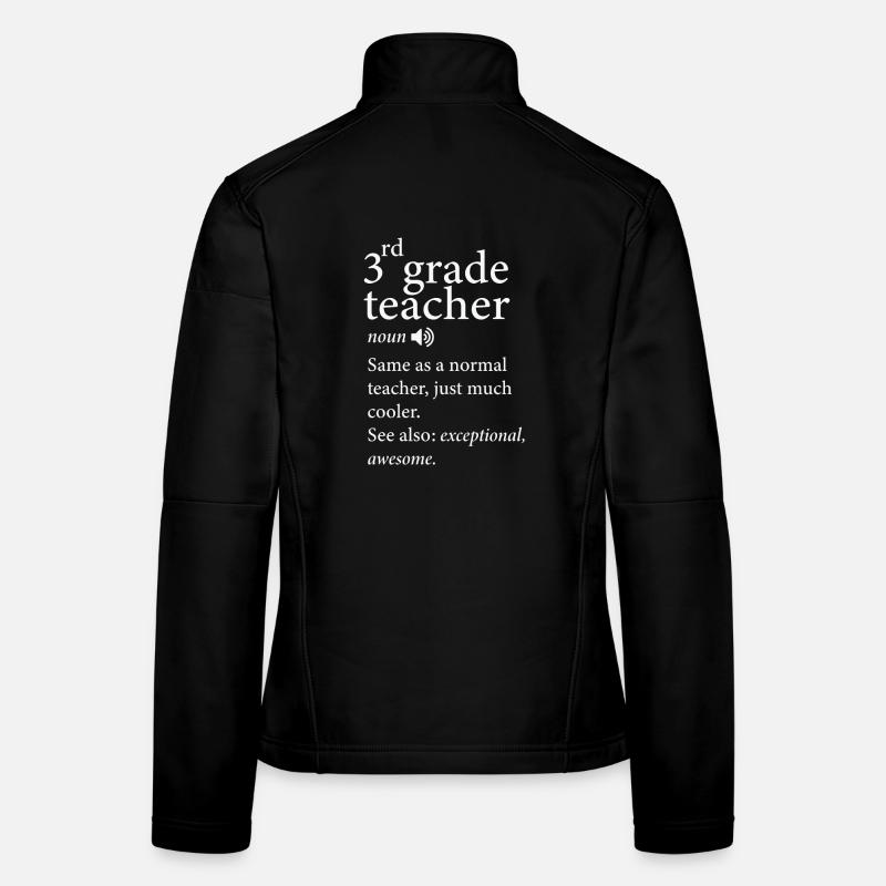 3. Klasse Lehrer Lustige Definition Frauen Softshelljacke
