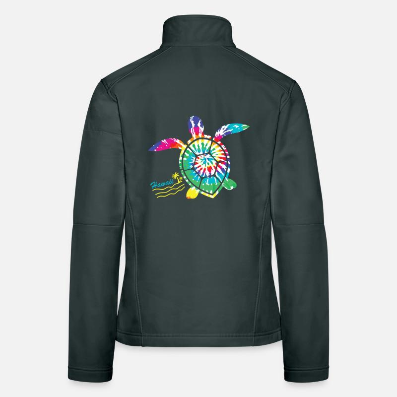 Hawaii Tie Dye Sea Turtle Turtle Lovers Women's Softshell Jacket