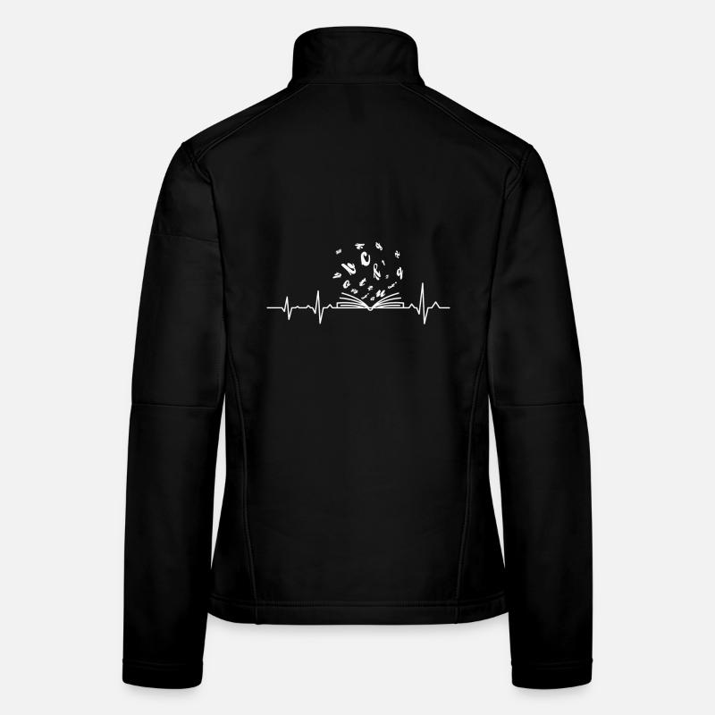 Heartbeat Book Reader Book Lover Women's Softshell Jacket