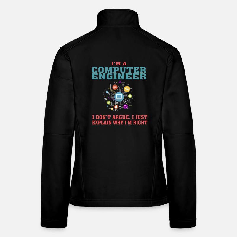 Lustiges Computer Engineering Zitat für Computer Engi - Frauen Softshelljacke - Schwarz