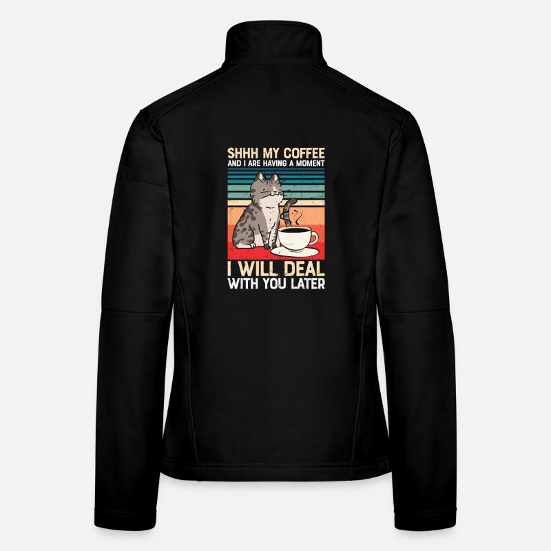 Mon café et moi avons un moment Veste en tissu softshell Femme