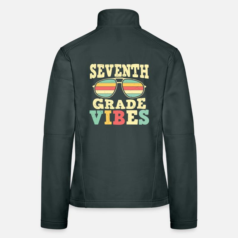 Back To School 7th Grade Vibes First Day Women's Softshell Jacket