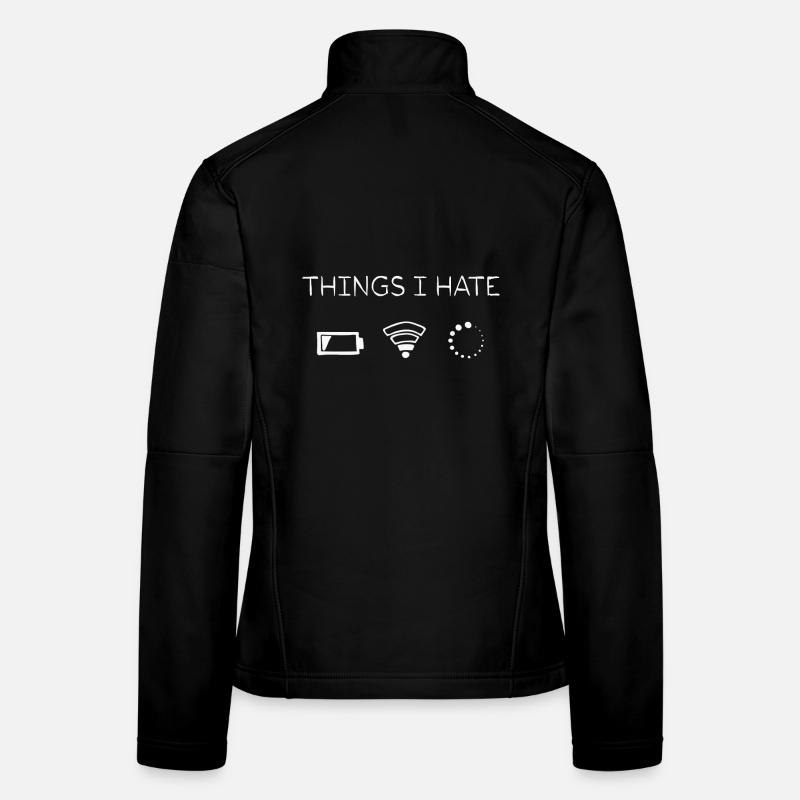 Choses que je déteste Programmeur Outfit Gamer Veste en tissu softshell Femme