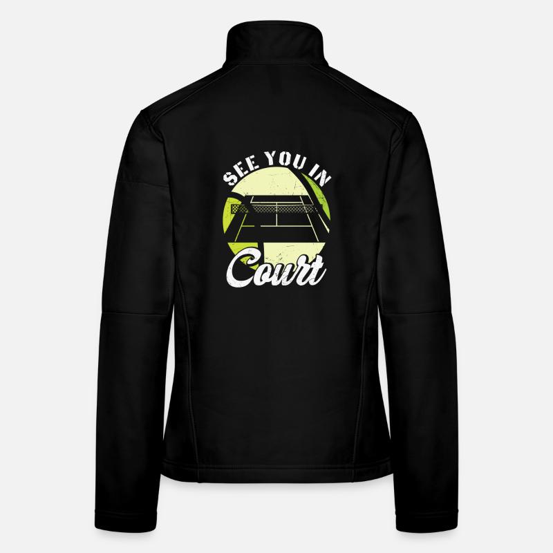 Conception de tennis drôle Rendez-vous au tribunal Veste en tissu softshell Femme
