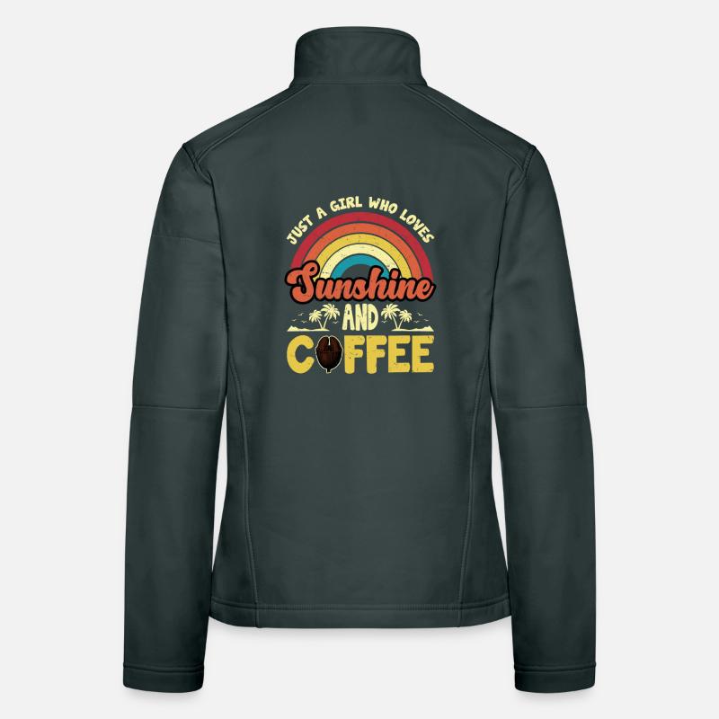 Nur ein Mädchen, das Kaffeedesign liebt Frauen Softshelljacke
