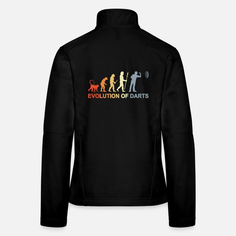 Évolution des fléchettes vintage Veste en tissu softshell Femme