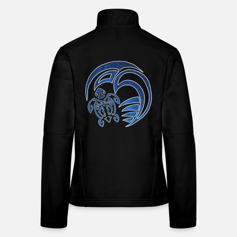 Schildkröte, Meer und Sternenhimmel Frauen Softshelljacke