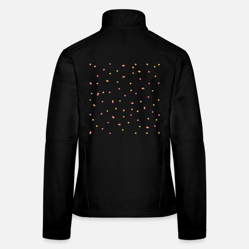 Konfetti in Pink & Gelb Frauen Softshelljacke