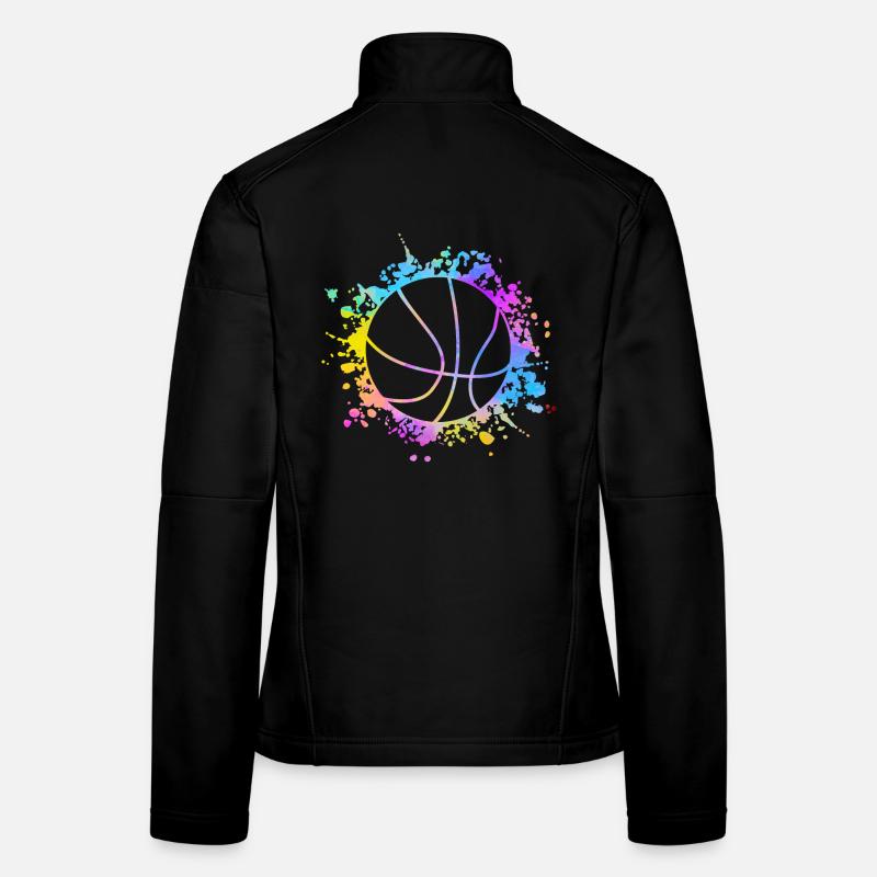 Basketball Farbspritzer Farbklecks Frauen Softshelljacke