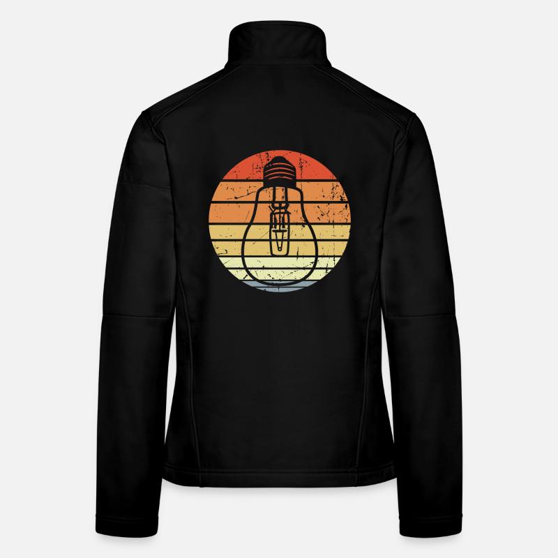 Vintage Light Bulb Women's Softshell Jacket