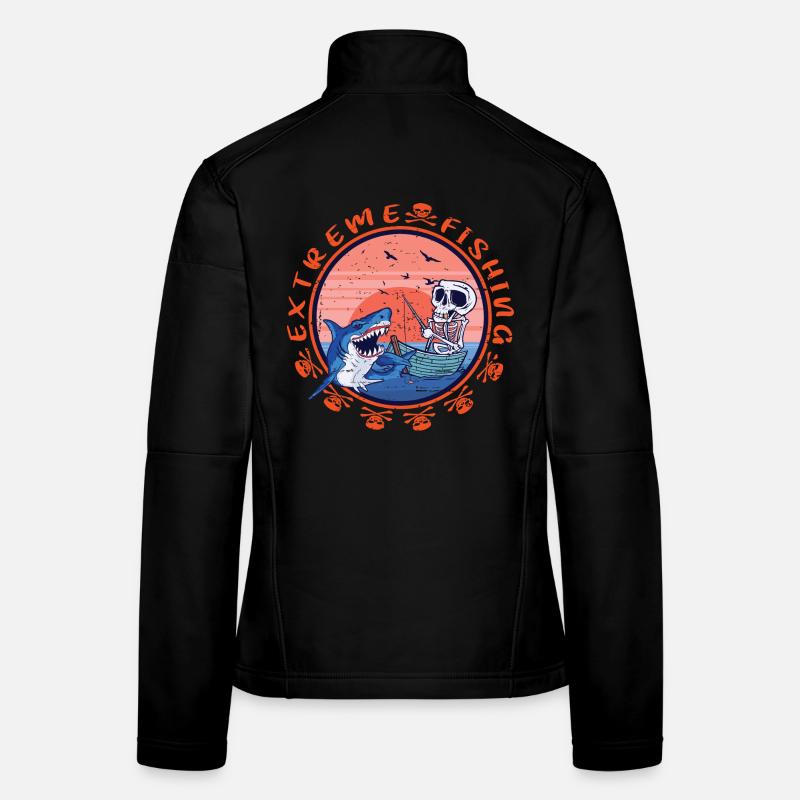 Pêche au requin extrême Veste en tissu softshell Femme