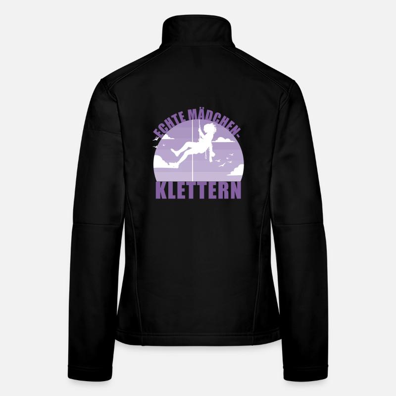 Klettern Mädchen Hobby Kletterin Berge Geschenk Frauen Softshelljacke