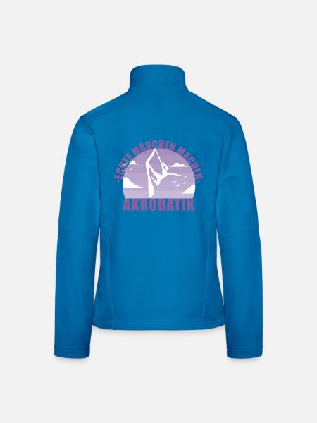 Echte Mädchen machen Akrobatik! Geschenk - Frauen Softshelljacke - Schwarz - Hinten