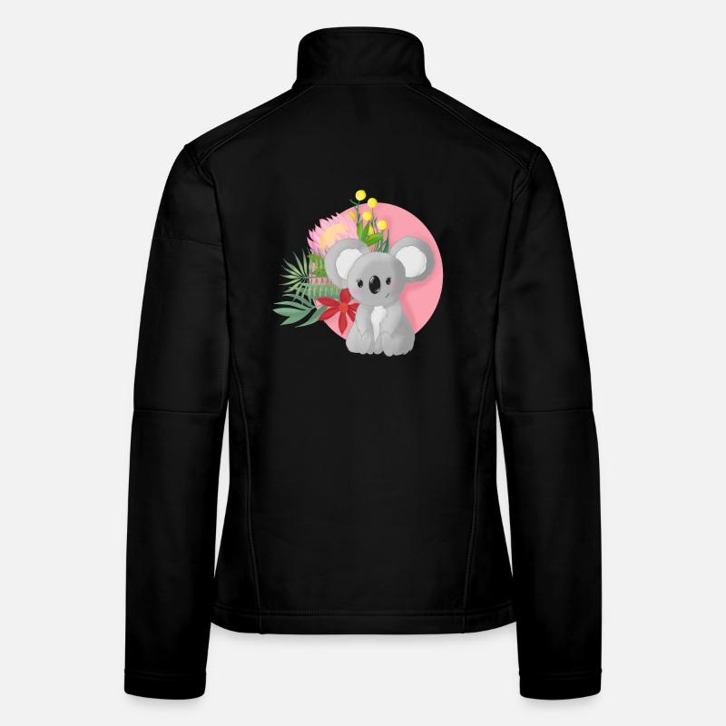Süßer Koala mit Blumenkranz Frauen Softshelljacke
