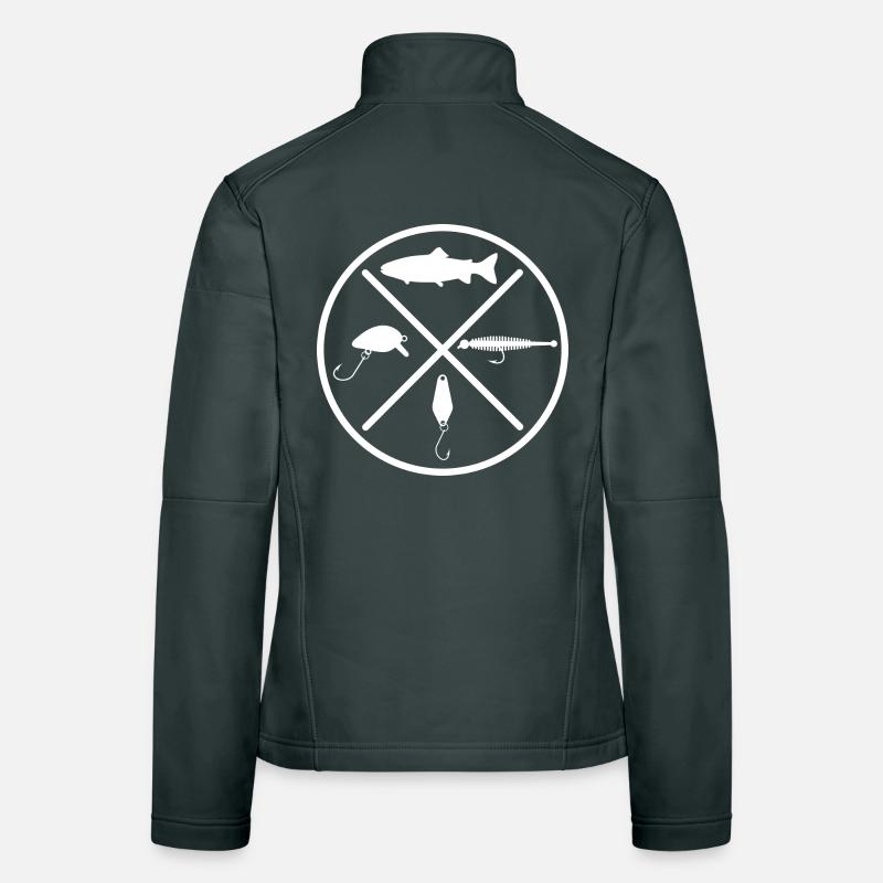 Forelle Kunstköder Frauen Softshelljacke