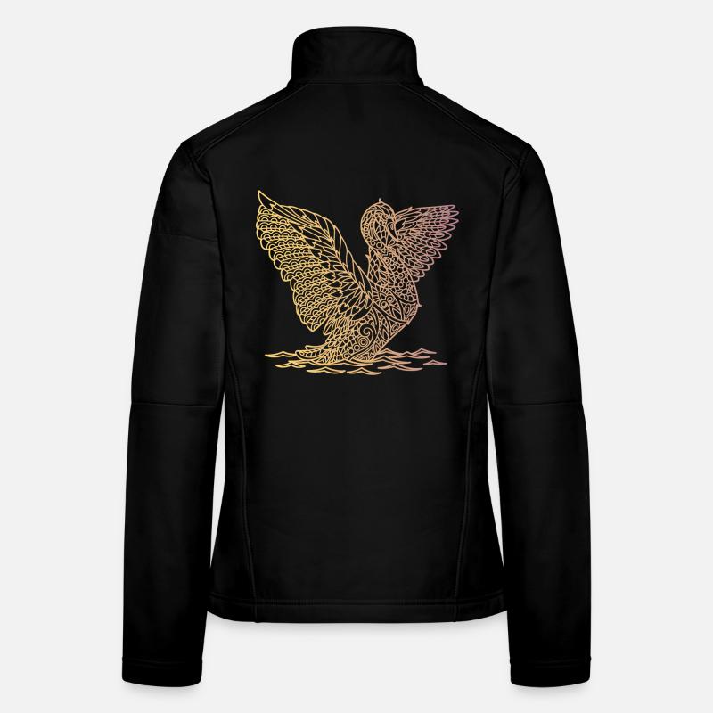 landender Schwan Frauen Softshelljacke