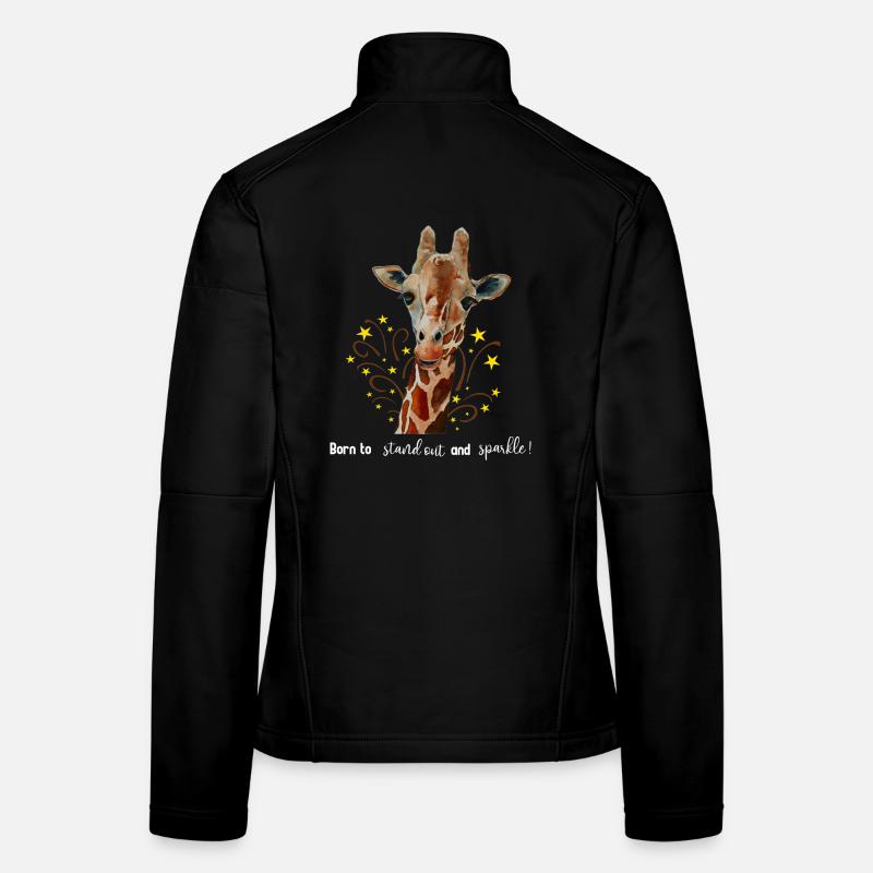 Süße Giraffe Born to stand out and sparkle Frauen Softshelljacke