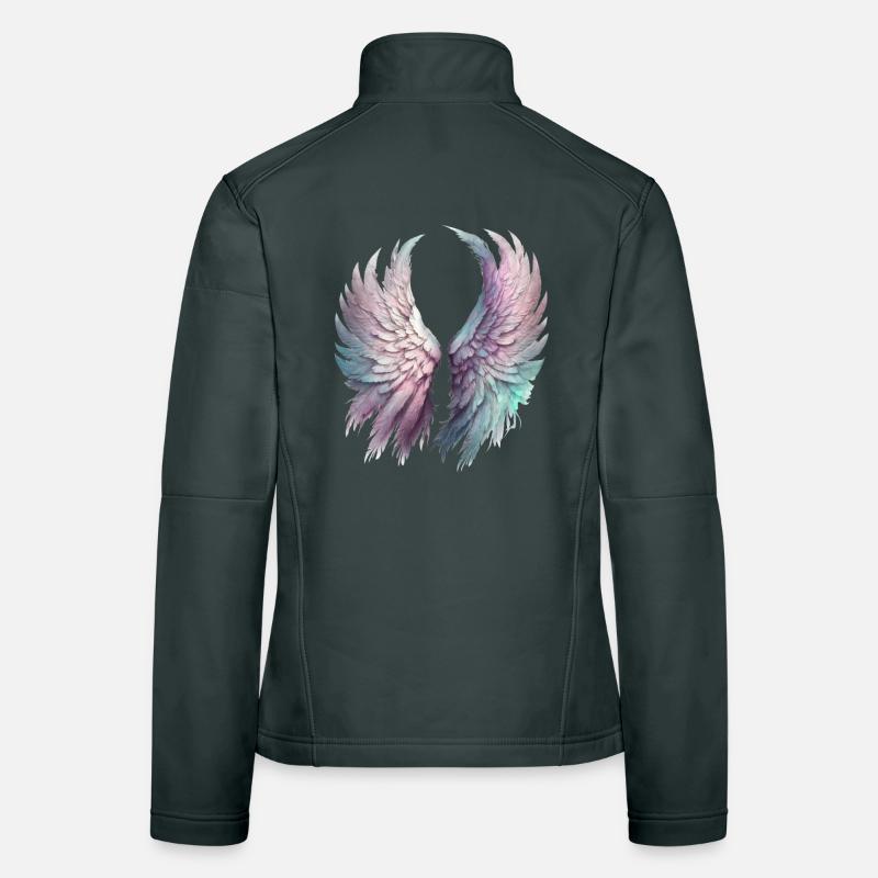 Ätherische Pastellflügel Frauen Softshelljacke