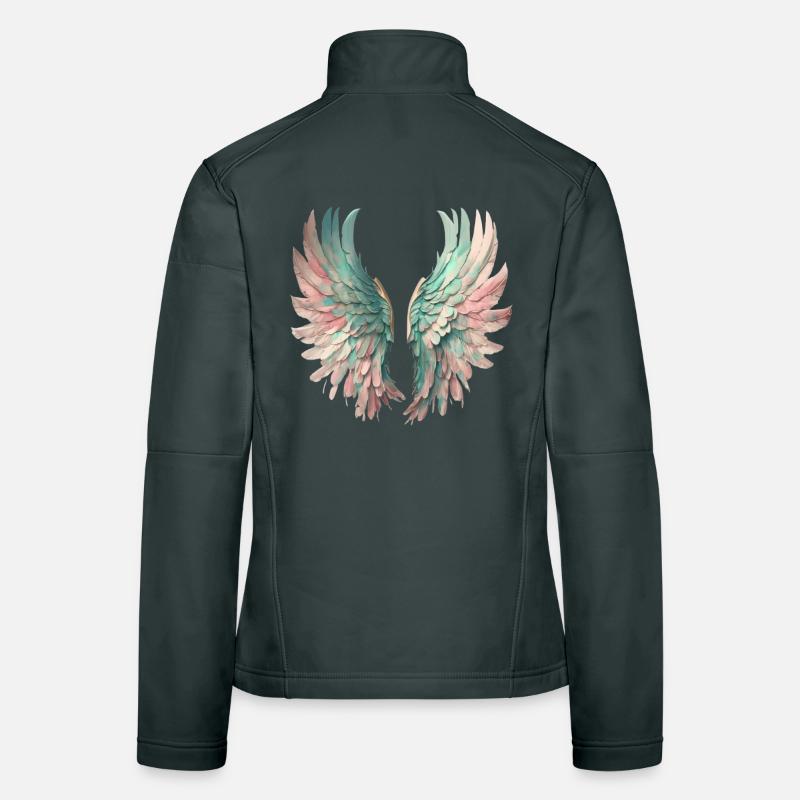 Ätherische Pastellflügel Frauen Softshelljacke