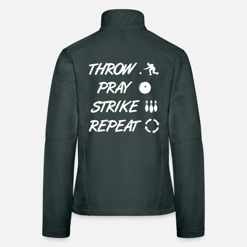 Funny bowler Women's Softshell Jacket