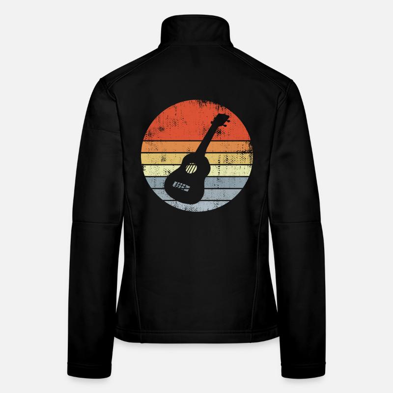 Vintage Ukulele Sketch Women's Softshell Jacket