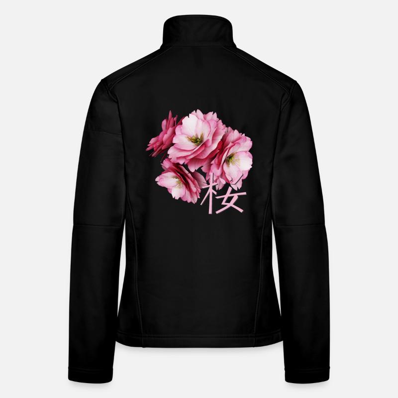 Cherry Blossom Frauen Softshelljacke