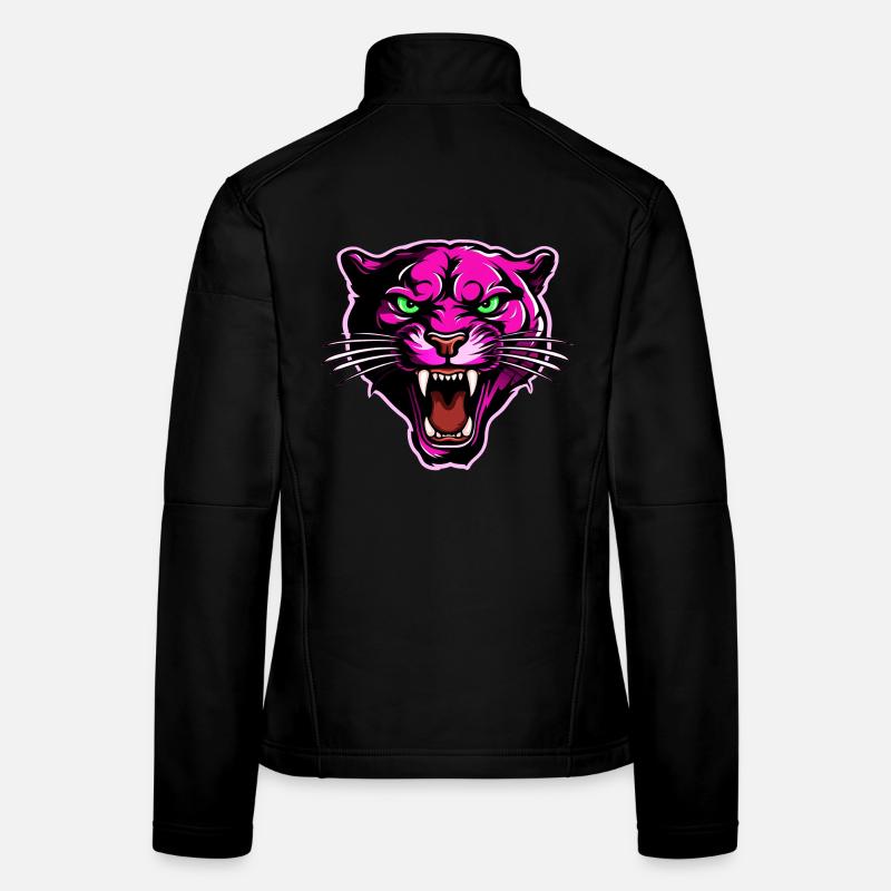 Panther Head Pink Women's Softshell Jacket
