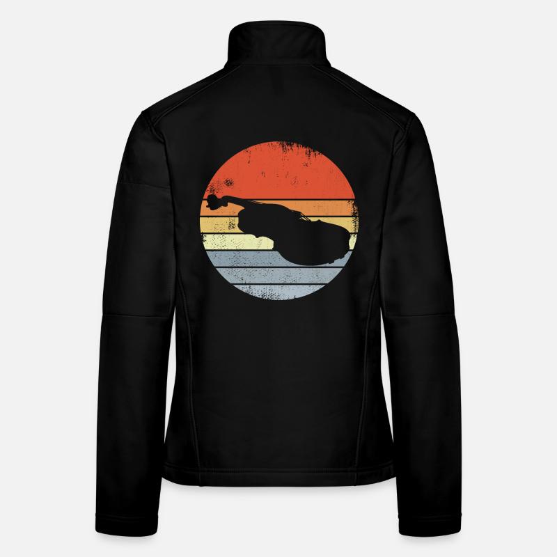Dessin de violon Vintage Veste en tissu softshell Femme