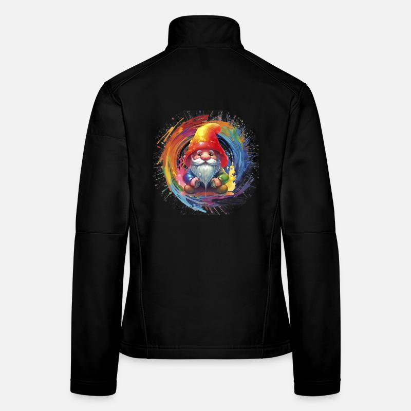 Bunter Weihnachtszwerg Zauberer Frauen Softshelljacke