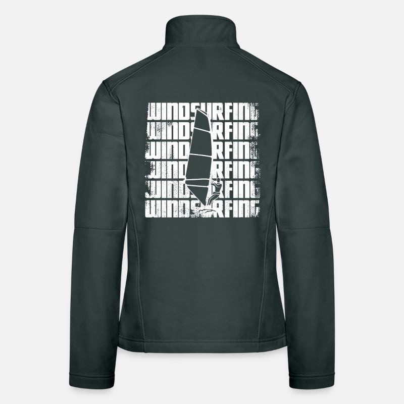 Funny windsurfer Women's Softshell Jacket