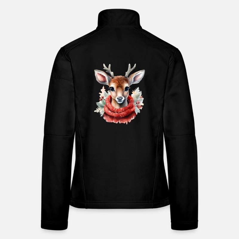 Reh Deer Christmas Frauen Softshelljacke
