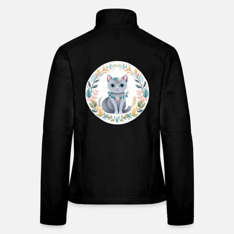 Nature Liberté Chat Veste en tissu softshell Femme