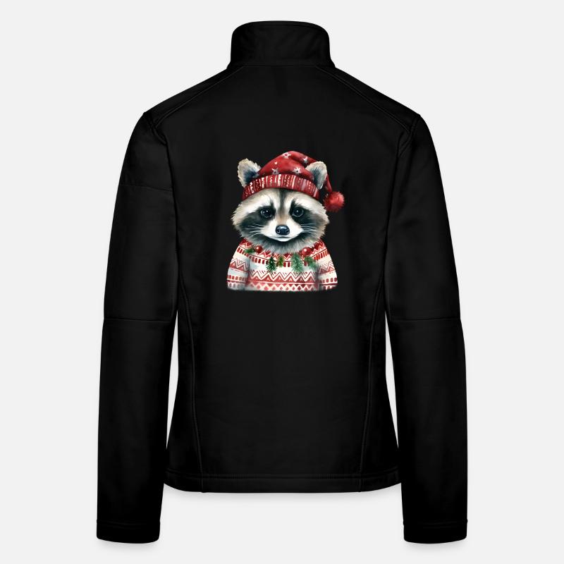 Herr Waschbär im Norweger-Pulli Frauen Softshelljacke