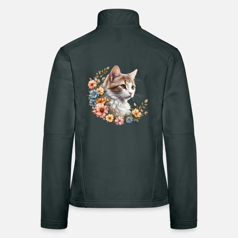 Blütenpracht Samtpfote Frauen Softshelljacke