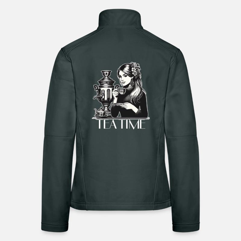 Samowar Teezeit Frau Geschenk Frauen Softshelljacke