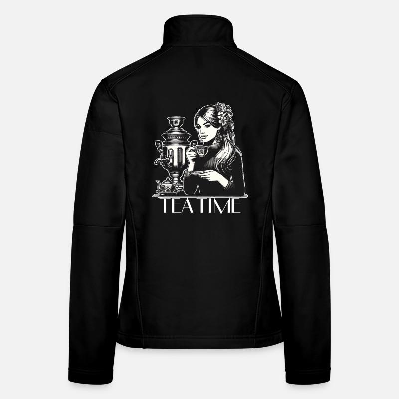 Samowar Teezeit Frau Geschenk Frauen Softshelljacke