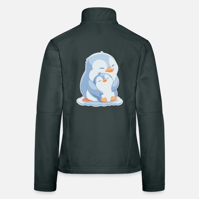 Pinguin Mama und Baby Muttertag Frauen Softshelljacke