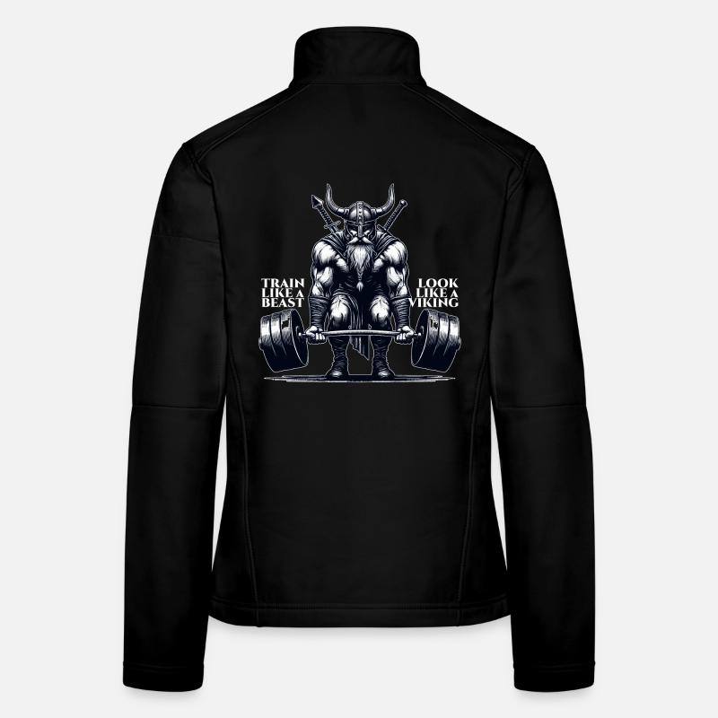 Wikinger Kreuzheben Geschenk Frauen Softshelljacke