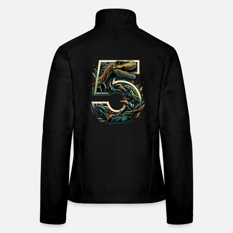 5 Jahre T-Rex 5. Geburtstag Geschenk Frauen Softshelljacke