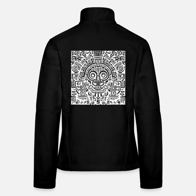 Inka, Azteken, Maya Muster, Artwork Frauen Softshelljacke