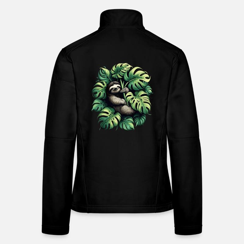 Monstera deliciosa Faultier Geschenk Frauen Softshelljacke