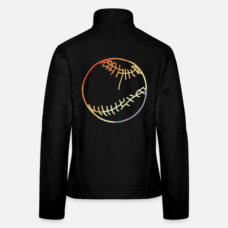 Baseball Ball Zeichnung Frauen Softshelljacke
