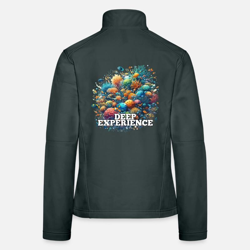 Cadeau de poisson corail Deep Experience Veste en tissu softshell Femme