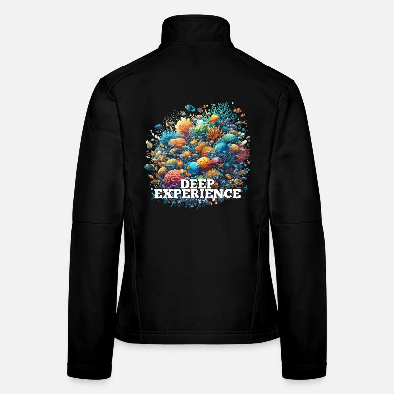 Cadeau de poisson corail Deep Experience Veste en tissu softshell Femme
